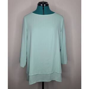Limited mint green long sleeve tunic blouse - small